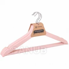 Fa vállfák - 3 db - rózsaszín