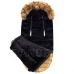 Luxury Babazsák szőrmével 4in1  - Fekete - arany