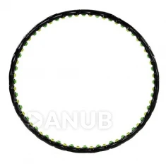 Premium Hullahopp karika masszírozó golyókkal  - fekete - 100cm