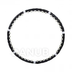 Premium Hullahopp karika golyókkal - fekete - 85cm