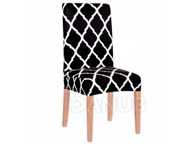 Univerzális székhuzat - fekete marokkói lóhere