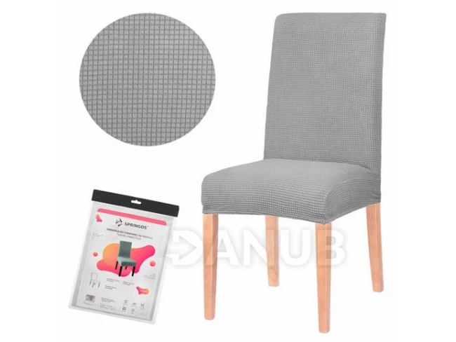 Univerzális székhuzat - szürke rács