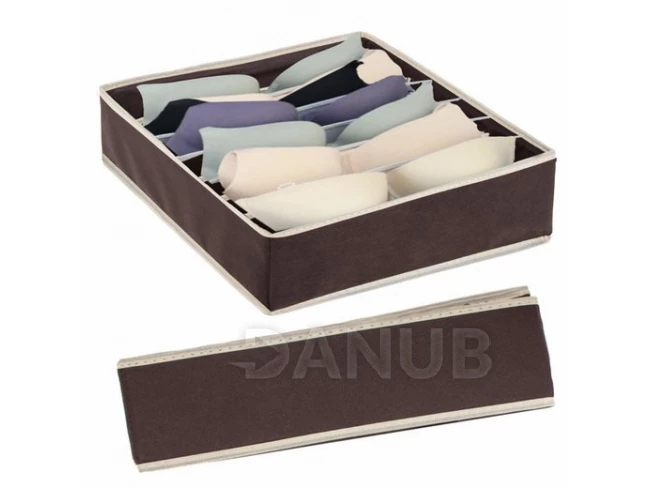 Fehérnemű szervező - 7 rekesz - barna