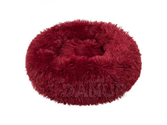 Ágy kutyáknak és macskának plüss 40 cm – piros