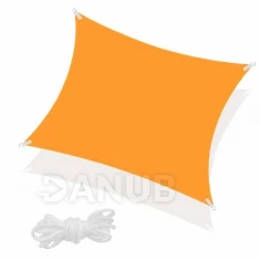 Árnyékoló ponyva négyzet 500x500cm - narancssárga