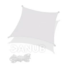 Árnyékoló ponyva négyzet 500x500cm - világosszürke