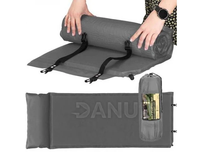 Önfelfújó kemping matrac - 186 - szürke