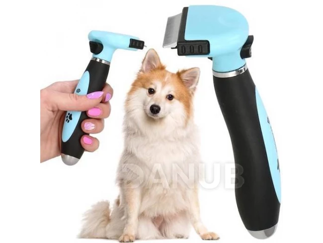 Öntisztító szőreltávolító kefe - penge 5 cm - kék-fekete