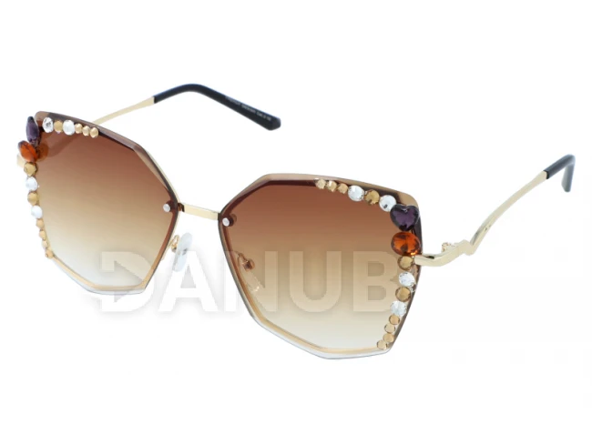 Napszemüveg Glitters - brown/gold