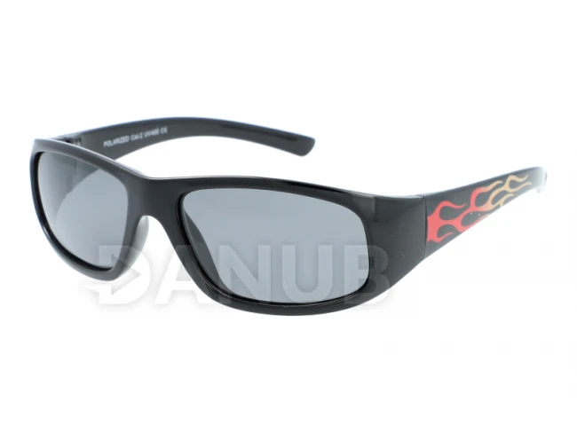 Gyerek polarizált napszemüveg Flame - Black