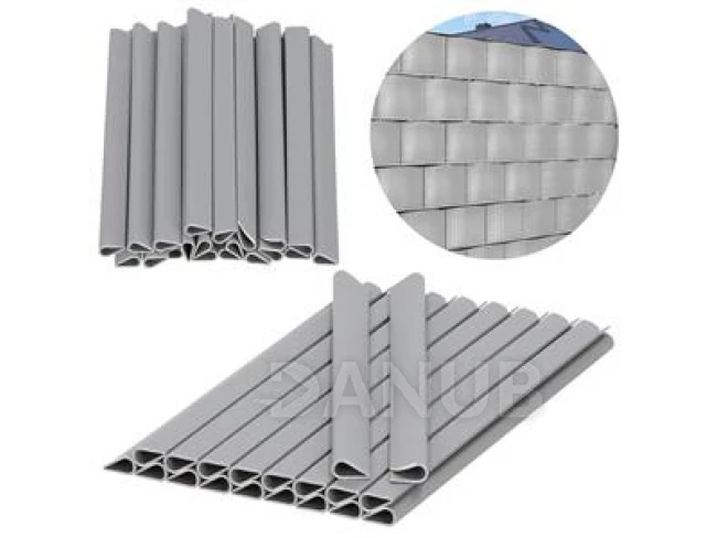 Kapcsok árnyékoló kerítésszalaghoz - 20 db m készlet - világosszürke