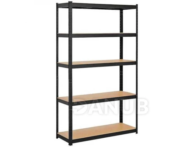  Fémállvány 5 polccal - 180x90x40cm - fekete