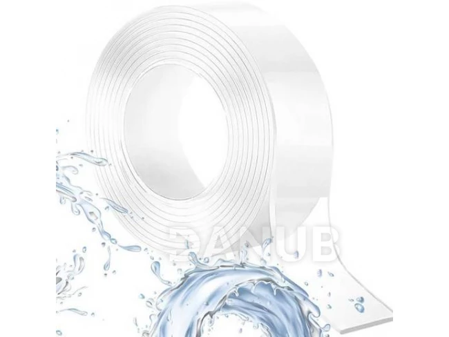 Kétoldalas Nano szalag 8m x 3cm - átlátszó