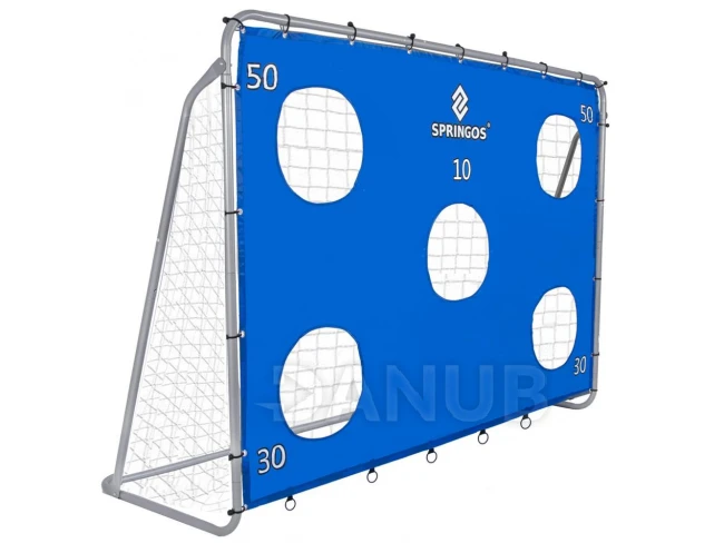 Acél futballkapu célzófallal - 240x170 cm 