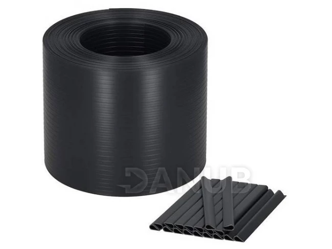 Árnyékoló kerítés szalagok és kapcsok (20db) - PVC - 35m x 19cm - 450 g/m2 - antracit