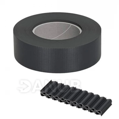 Kerítés árnyékoló szalagok és kapcsok (20db) - PVC - 35m x 4,75cm - 450 g/m2 - antracit színű