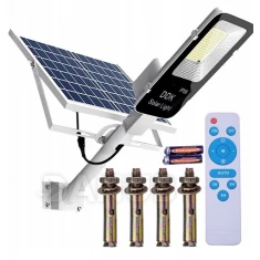 LED napelemes utcai lámpa 600W - 6500K - 3,2V - 10Ah - tartóval és távirányítással