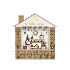 HOME KLW24 LED-es adventi naptár, 10 db melegfehér LED