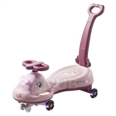 Swing FIX S1 LED robogó fogantyúval - max. 65 kg - rózsaszín