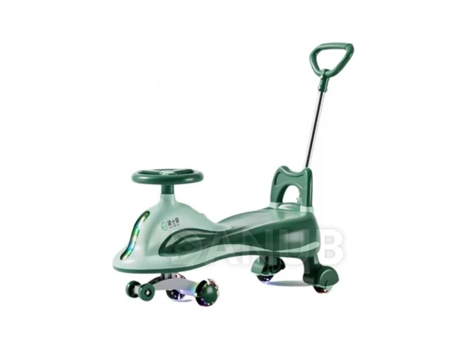 Swing FIX S2 LED robogó fogantyúval - max. 100 kg - zöld