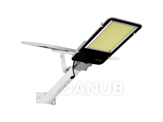 LED napelemes utcai lámpa - 2000W - 6500K + távirányító - fehér