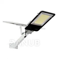 LED napelemes utcai lámpa nagy teljesítményű - 1500W - 6500K + távirányító - fehér