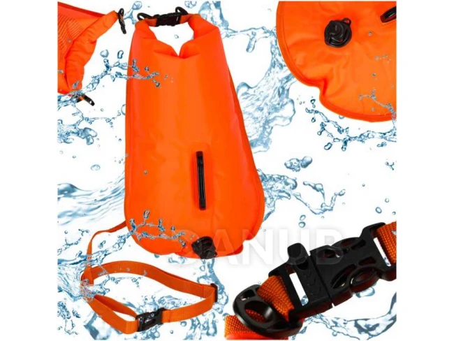 Úszó biztonsági mentőbója + szárazsák + síp - 28l