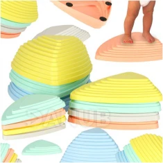 Szenzoros út - folyami kövek - 11 pasztell elem