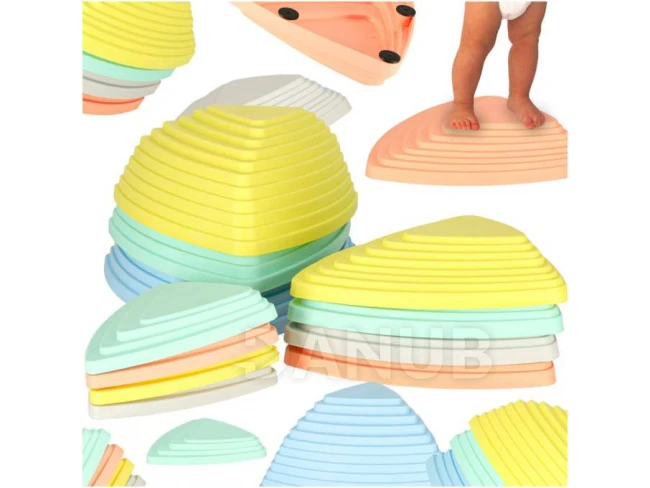 Szenzoros út - folyami kövek - 11 pasztell elem