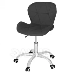 Forgó irodai szék kerekekkel - bársony - sötét szürke