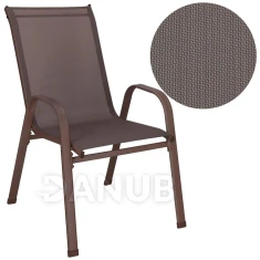 Rakásolható kerti szék - barna