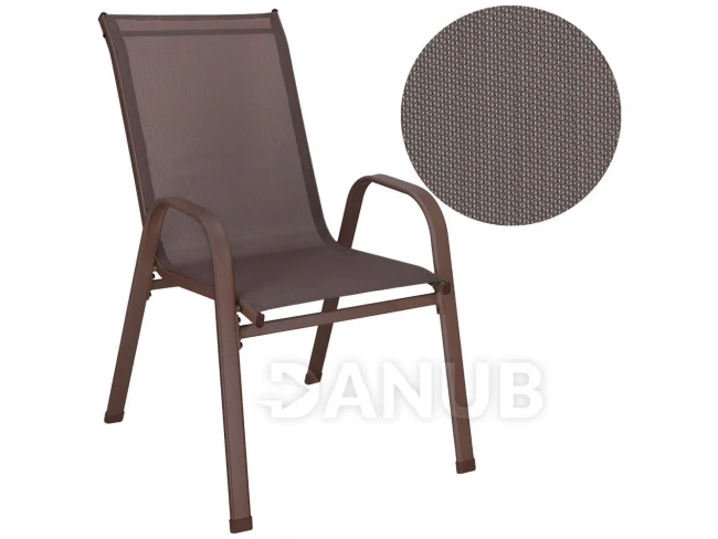 Rakásolható kerti szék - barna