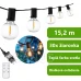 Kerti dekoratív füzér - 15,2 m - 30x LED gömb 3000K - DOLLIS LUMILED + távirányító