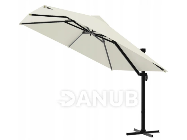 Kerti napernyő MINI ROMA - 2,5x2,5m - huzattal - bézs