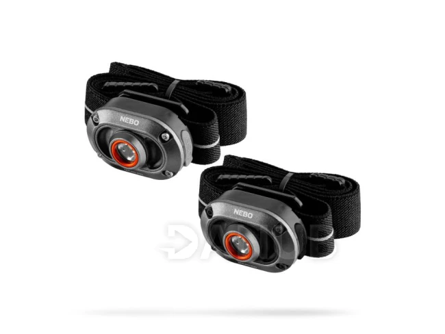 NEBO NEB-HLP-1010-G MYCRO 250 fejlámpa szett, 2 db / szett, 250 lumen, vízálló, akkumulátoros tápellátás