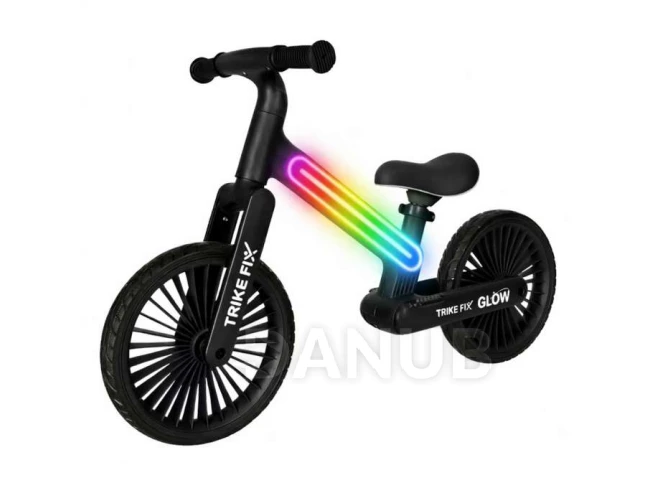 Trike Fix Glow LED futóbicikli - fekete