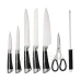 Zilan ZLN1634 8 darabos késkészlet, állvánnyal, 3CR13 rozsdamentes acél, mosogatógépben mosható