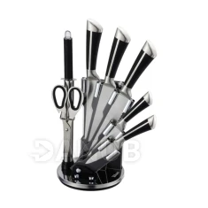 Zilan ZLN1634 8 darabos késkészlet, állvánnyal, 3CR13 rozsdamentes acél, mosogatógépben mosható