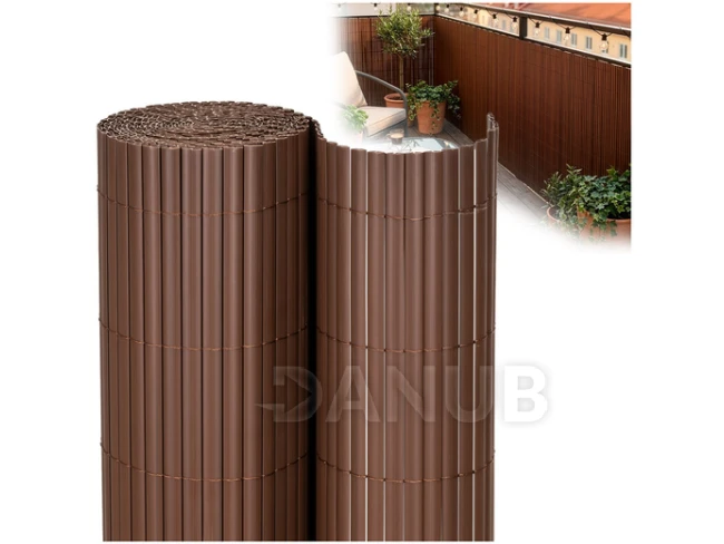 PVC erkélyszőnyeg – 120 x 500 cm – barna