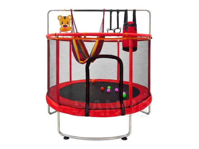 Gyerek trambulin kiegészítőkkel - 150 cm - piros