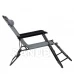 Összecsukható kerti nyugágy BASIC fejtámlával - szürke