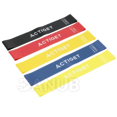 Fitness ellenállási gumik edzéshez - 5 darabos szett - ellenállás 1-20 kg