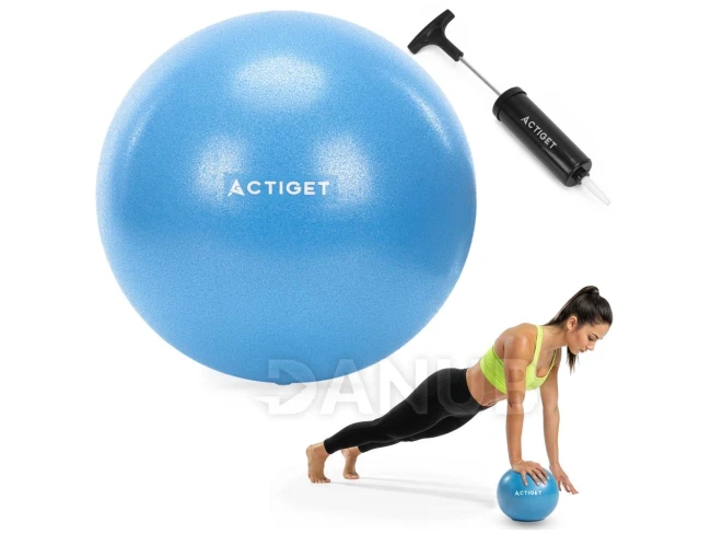 Pilateshez és rehabilitációhoz való gimnasztikai labda – 22 cm, pumpával – kék