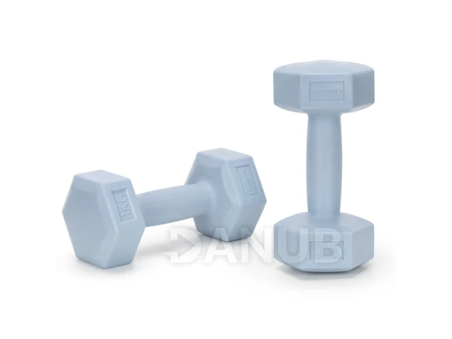 Egykezes súlyzók - 2 db - 2x1 kg - világoskék