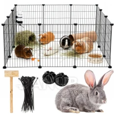 Állatketrec - 143x71x46 cm - fekete