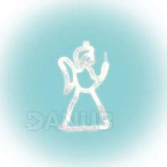 LED-es ablakdísz, angyal, 19cm, 4,5V