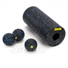 Masszázs habhenger / roller + masszázskészlet – fekete-kék