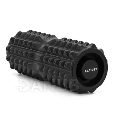 Masszázs habhenger/roller dudorokkal - közepesen kemény - fekete