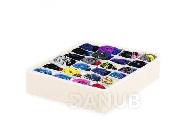 Fehérnemű szervező - 24 rekesz - bézs