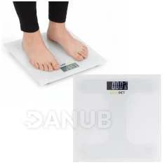 Személyi digitális mérleg – 150 kg – edzett üveg – fehér